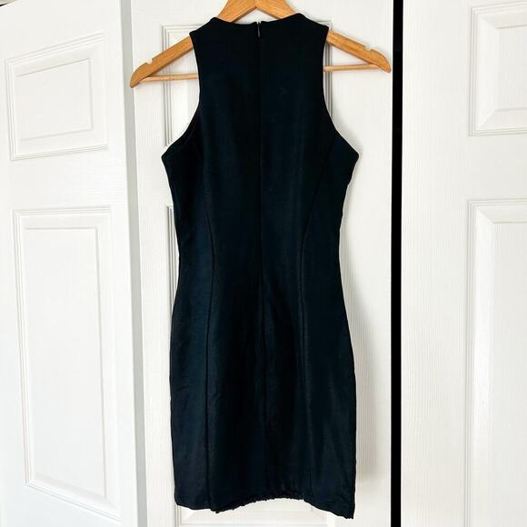 NWT Revolve Krisa Black Textured Sleeveless Bodycon Mini Dress - Picture 2 of 4
